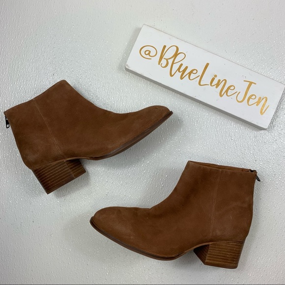 Seychelles Shoes - Seychelles Brown Suede Almond Toe Booties NWOT